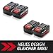 Original Einhell Akku PXC-Twinpack 4,0 Ah Power X-Change (Li-Ion, 18 V, 2x 4,0 Ah, für alle PXC-Geräte geeignet, proaktives Batteriemanagement, situativ angepasste Ladezyklen)