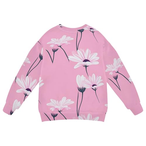 JUNZAN Art Osteospermum Pink Kids Boys Hoodie Sweatshirt Crewneck Hoodies for Girls Athletic 4T2