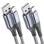 2-Pack 2M USB C Cable 3.1A Fast Car Charger Cable Compatible for iPhone 17 air 16 15 Plus Pro Max, Samsung Flip/Fold 7 6 5 4 3 S26 S25 S24 S10 S20 S21 S22 S23 A16/15/14/13/12 A35/A34 A56/55/54, Pixel