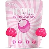 Collagen Peptide Beauty Lollipops for Women and Teens with Hyaluronic Acid and Vitamin C, Hair Skin and Nails Supplement, Low Sugar Healthy Vegan Candy Pops, Vitamin Lollipops and Suckers for Adults