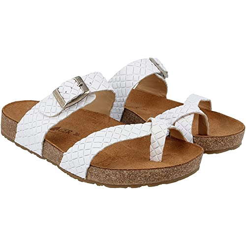 Image of HAFLINGER unisex-adult Summer Genuine Leather Comfort Anatomic Footbeds Straps Juno Sandals