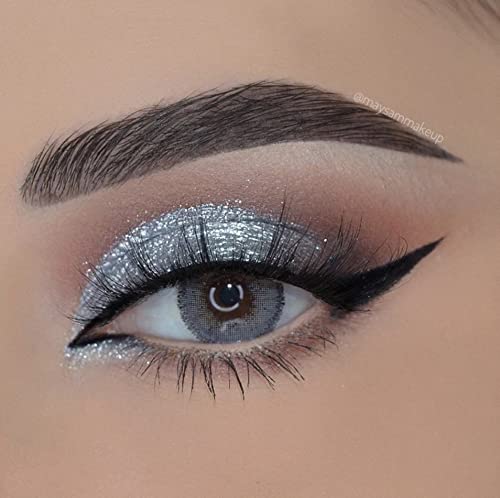 Lucky Chick Liquid Glitter Eyeshadow - Shimmering Silver - Natural Blendable Gel For All Day Wear - Vegan, Paraben And Cruelty Free Formula #TOP1