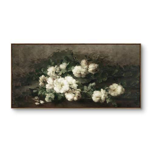 InSimSea Extra Large Framed Wall Art, Flowers Landscape Prints, 24x48inch