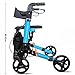 Produktbild QIMENG Faltbarer Leichtgewicht Rollator,2-4 Wheeler Geräuschloses, Festes PU-Rad,Importierte Aluminiumlegierung Mit Pedal Barrierefrei Sechs Höhenverstellungen,Four Wheels