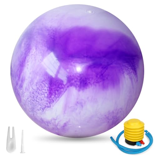 Pelota de yoga gruesa y antiexplosión, pelota de ejercicio, pelota de estabilidad, para ejercicio de equilibrio, entrenamiento, entrenamiento central, bomba rápida incluida, pelota de equilibrio en