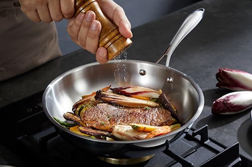 Image of 10 Pcs Stainless Steel Pots and Pan Sets for Various Cooking Needs | 5 Ply Clad, Compatible with All Cooktops, PTFE, PFAS and PFOA Free, Dishwasher Safe, Oven Safe Up to 800F