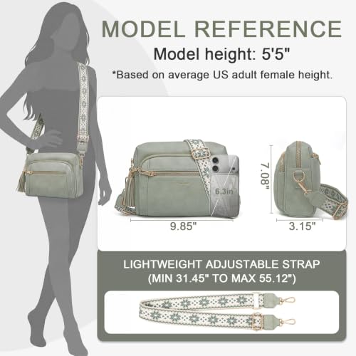 Image of Vegan Leather Crossbody Bags for Women Anti theft Purses and Handbag