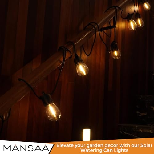 Image of MANSAA M63 Solar Meteor String S14 Bulb Light | 10 Bulbs 10 COB LED | Atmosphere Lamp | Outdoor Waterproof | Courtyard Garden Camping Decoration Hanging Lamp | Made in India