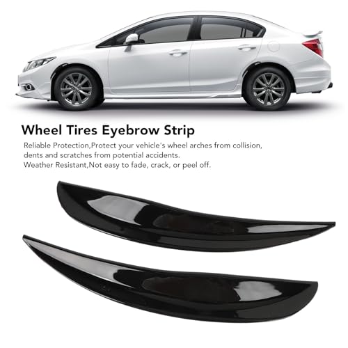 Image of Wheel Tires Eyebrow Strip,Collision Proof Scratch Mudguard Arch Lip Trim Strip for Most Vehicle