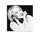 TINCHEW Helen Mirren Linolschnitt in Schwarz und Weiß, 