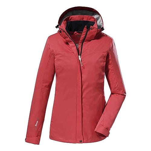 killtec Damen Funktionsjacke/Outdoorjacke mit abzippbarer Kapuze KOS 133 WMN JCKT, coral pink, 40, 38383-000