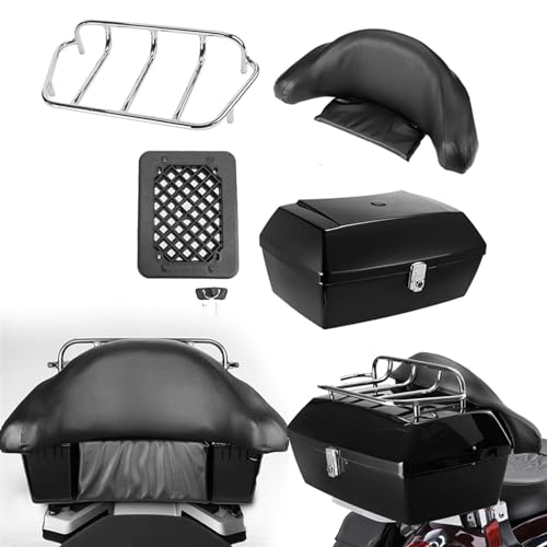 Boîte rangement arrière moto 48L étanche pour bagages et outils