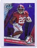 Justice Haynes Purple Mini Diamonds Refractor Serial Numbered #327/399 1st Bowman Chrome Rookie Card Collectible Football Card - 2025 Bowman U Chrome Football Card #85 (Crimson Tide)