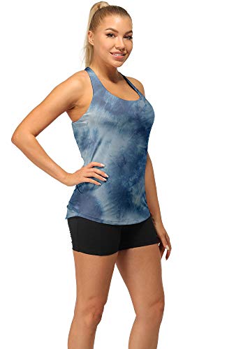 icyzone Built in Bra Workout Tank Tops for Women - Open Back Strappy Athletic Yoga Tops Exercise Running Gym Shirts3