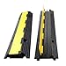 Produktbild uyoyous 2-Kanal Boden Kabelbrücke, Kabelbrücke Überfahrschutz, Kabelkanal Brücke Rampe Protector aus Hartgummi PVC, 100 x 25 x 5 cm(L x B x H)
