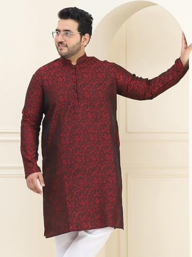 Image of SOJANYA Plus (Since 1958) Men's Cotton Blend Printed Only Long Kurta