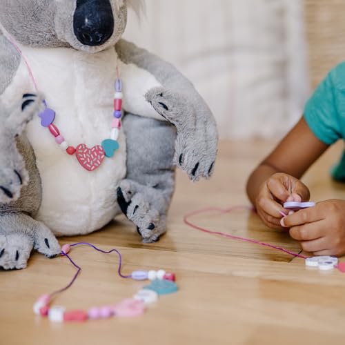 Melissa & Doug Created by Me! Heart Beads Wooden Bead Kit, 120+ Beads and 5 Cords for Jewelry-Making - image 9