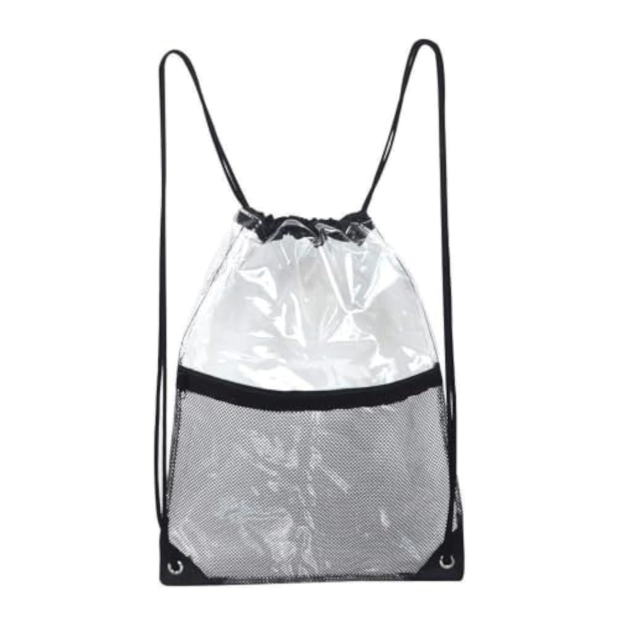 Portable Drawstring Mesh Bag, Blue