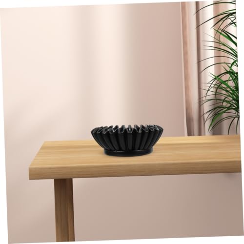 Cuenco negro de resina higiénico y fácil de limpiar para decoración 5