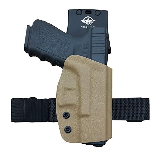 Glock 17 19 Holster, Kydex OWB Holster For Glock 17 19 19x 25 30s 44 45 Glock 26 (Gen 1-5) / Glock 22 23 27 31 32 33 (Gen 3-4)/CZ P10 Pistol Case Waistband Outside Carry 1.5-2'' Belt Clip (Tan, Right)