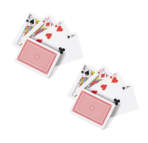 Genérico Juego de 2 Barajas de Cartas Francesas Clásicas - 108 Naipes de Póker Estuches de Seguridad Individuales