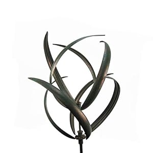 Treasure Gurus Double Blade Kinetic Wind Spinner Huge Garden Yard Art Rustic Lawn Decor