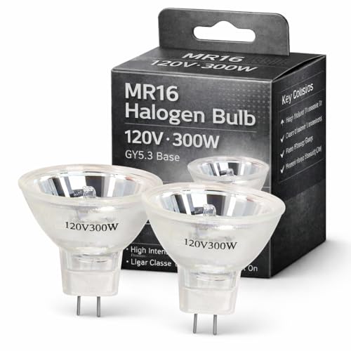 Wadoy EL-H 120V 300W Projector Bulbs, Multi-Mirror MR16 GY5.3 Base Compatible with Eastmann Kodakk EL-H AF B-2A E-2 600H 650H 750H 800H 840H 850H Overhead Projectors Lighting Lamp with 2-Flat Pin