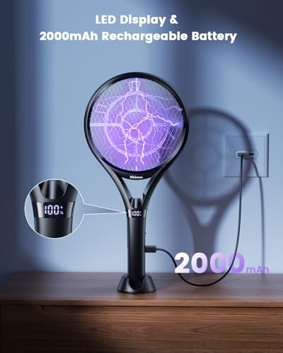 Matamoscas eléctrico Minimoon recargable de 2000 mAh con pantalla LED 4