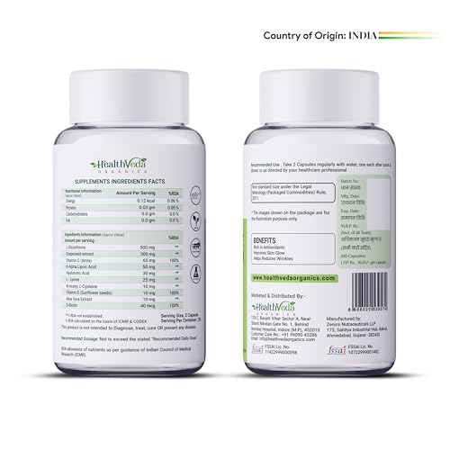 Health Veda Organics L-Glutathione 1000mg — Glutathione Supplements - image 9