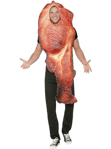 Smiffys Costume bacon, Rose, avec tabard, impressions décoratives Halloween