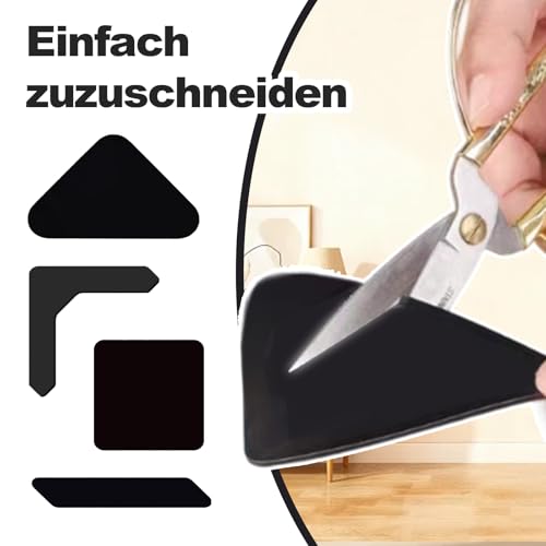 8Stk Antirutschmatte FüR Teppich, Teppich Antirutschunterlage, Teppich Antirutsch, Spurloses Kleben & Wiederverwendbar, Einfach Zuzuschneiden & Reinigen, FüR Holz Fliesen (Parallelogramm)