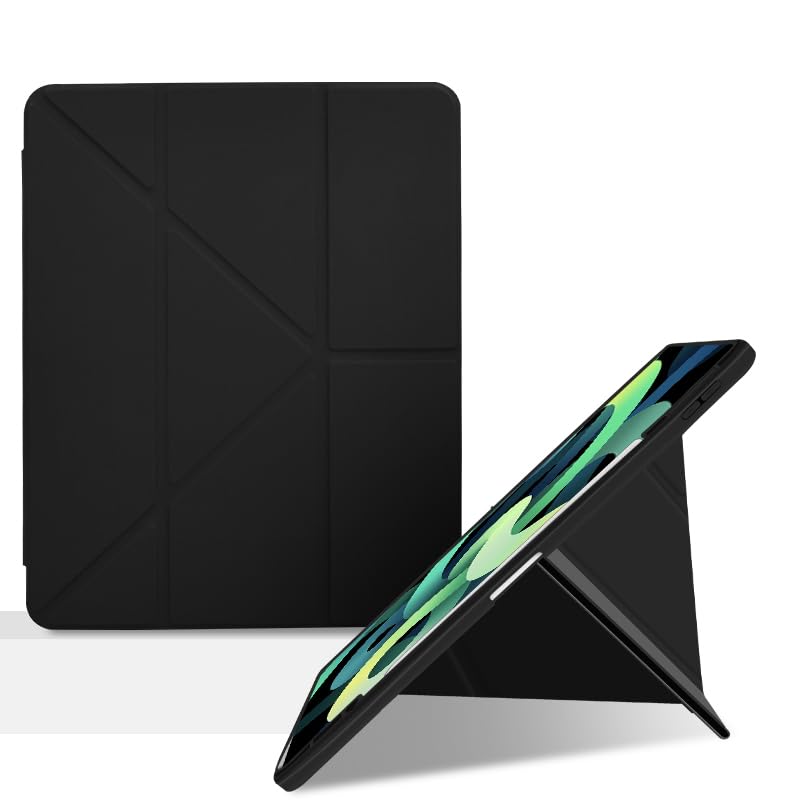 Étui iPad 9 génération 10,2 pouces protection cuir TPU folio fin noir