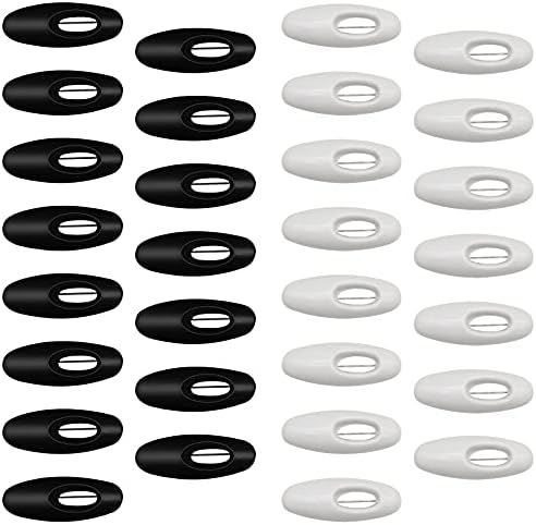 30PCS Black and White Hijab Sari Pins Safety Pins Plastic Scarf Pins Clips for Safely Locking Baby Clothes Scarf Sewing Shawl Decoration (30PCS)