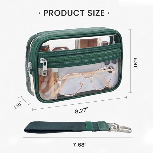 Image of Clear Wristlet Stadium Approved Clear Bag Wallet Transparent Purse for Concerts Sports Events