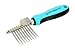 Dematting Comb/Rake/Tool for Dogs & Cats. 9 Serrated Blades Cut Mats Knots Tangles. Blades Reverse for Right or Left Hand Use. Stainless Steel Blades. Thumb Rest & Ergonomic Soft Grip Handle