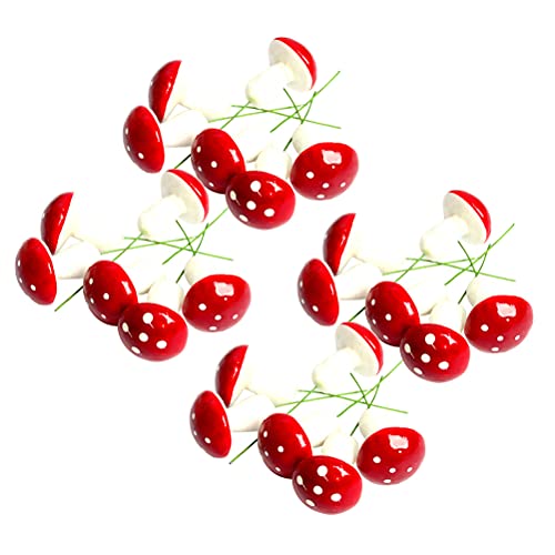 ABOOFAN 24 peças, pequeno cogumelo árvore de Natal, enfeite para decoração de Natal para festa em ca