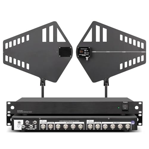 Antenas direccionales activas en sistema de distribución UHF de 400-950 MHz para escenarios