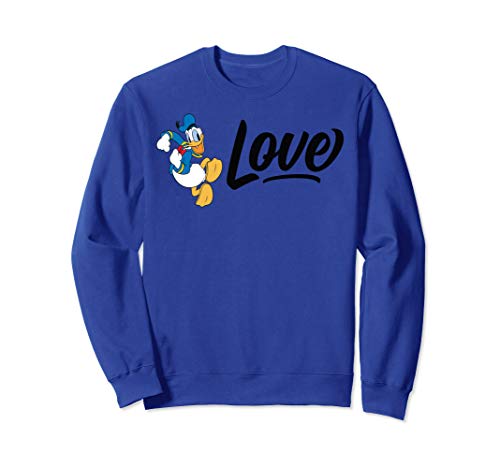 Sweat Donald Disney pour adulte de couleur bleu marine en coton confortable