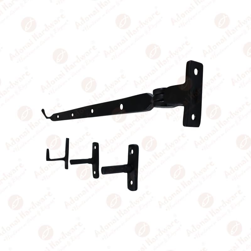 Adonai Hardware 13" "Jerahmeel Iron Heavy Duty Window Latch Lock Casement Stay, Easy to Install, Window Hardware Accessories Fittings (Supplied as 12 Pieces per Pack) - Black Powder Coated