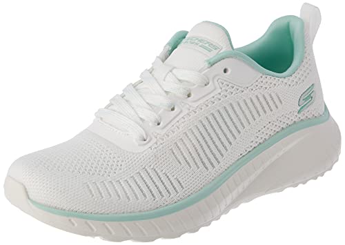 Preisvergleich Produktbild Skechers Damen Bobs Squad Chaos Parallel Lines Sneaker, weiß, 39 EU