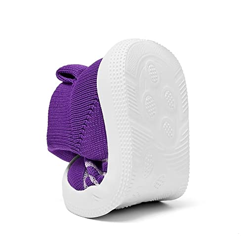 Image of Eashi Baby Boy Girl Non-Skid Indoor Infant Walking Shoes Breathable Warm Elastic Sock Shoes with Memory Sole Protect Toes Outdoor Sneakers