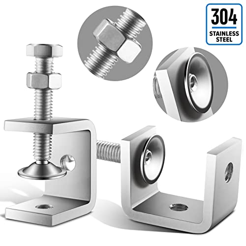 10 Pcs 304 Stainless Steel C Clamp Mini Tiger Clamp 1Inch Heavy Duty Metal U Clamps With Stable Wide Jaw Opening For Mounting Metal Working Woodworking(10 Pcs, 1 3/16 Inch) #TOP1