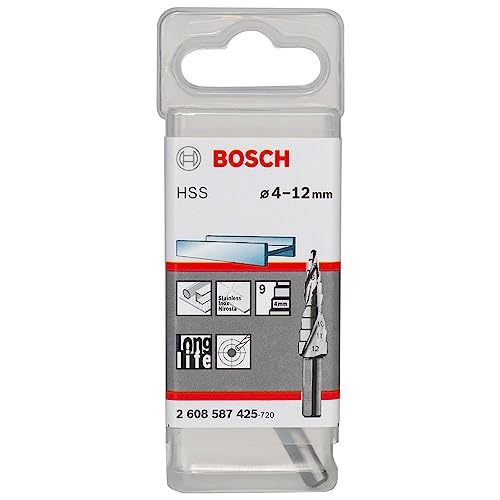 Fraise étagée HSS Bosch 4mm-12mm de diamètre avec queue de 6mm