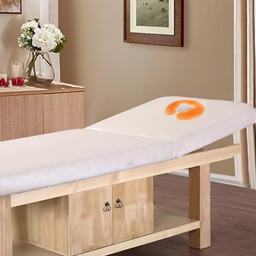 Coussin massage visage U silicone orange compact pour salon et voyage - 6