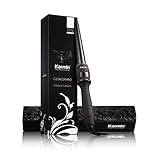 KARMIN G3 Salon Pro Clipless Tourmaline Ceramic Hair Curling Wand Iron Tapered Barrel for 1/2-1-inch Curls, Professional Hot Curler, Beach Waver, Quick Fast Heat, Dual Voltage, Black