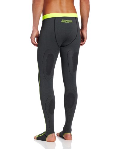 Zoot Sports Men's Ultra Recovery 2.0 CRX Tights, Graphite/Safety Yellow, 0 - Thumbnail 2