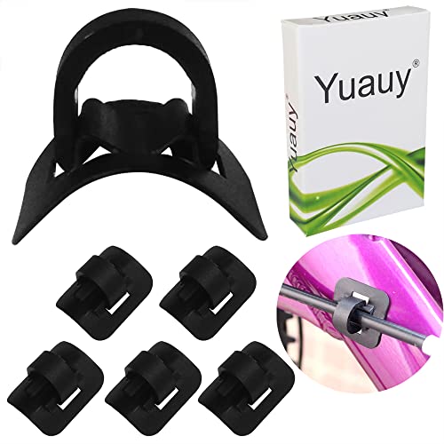 Yuauy 5 Sets (5 Pcs Base + 5 Pcs Clip) Mtb Bike Cable Guide Brake Cable Shift Cable Derailleur Cable Base Guide Clip Fitting Line Tube Housing Durable Alloy #TOP6