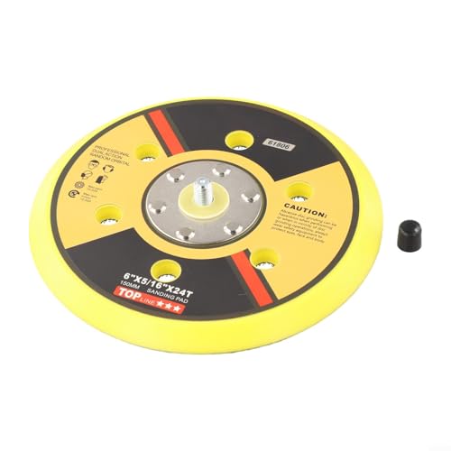 Yuanpgky Almohadilla de lijado orbital aleatoria de doble acción de 150 mm para lijadoras de 6 pulgadas, respaldo, construcción de espuma de larga duración, compatible con y