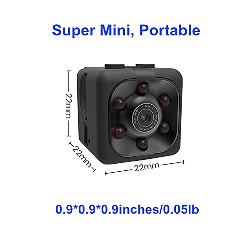 Qebidum Mini Hidden Camera Built-In 32Gb Memory Card, 1080P Spy Cop Cam, Rechargeable Battery Powered Night Vision Nanny Tiny Digital Recorder Small Body Sports Dvr Micro Surveillance Camera #TOP1