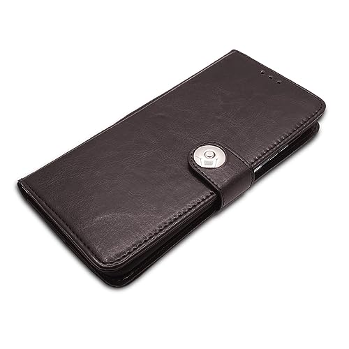 Image of Pikkme Moto G52 / G82 5G Flip Cover Leather Finish | Inside TPU with Card Pockets | Wallet Stand and Shock Proof | Complete Protection Button Flip Case (Coffee)